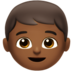 苹果系统里的男孩：中黑肤色emoji表情