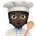 苹果系统里的厨师：深色肤色emoji表情