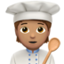 苹果系统里的厨师：中等肤色emoji表情