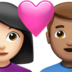苹果系统里的情侣: 女人男人较浅肤色中等肤色emoji表情