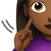 苹果系统里的聋哑妇女：中黑肤色emoji表情