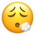 苹果系统里的叹气-呼气emoji表情