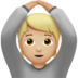 苹果系统里的做“好”手势的人：中等浅肤色emoji表情