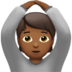 苹果系统里的做“好”手势的人：中等深色肤色emoji表情