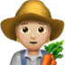 苹果系统里的农夫：中浅肤色emoji表情