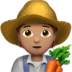 苹果系统里的农夫：中等肤色emoji表情