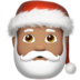 苹果系统里的圣诞老人：中等肤色emoji表情