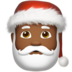 苹果系统里的圣诞老人：中黑肤色emoji表情