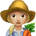 苹果系统里的女农夫：中浅肤色emoji表情