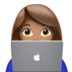 苹果系统里的女工程师：中等肤色emoji表情