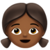 苹果系统里的女孩：中黑肤色emoji表情