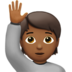 苹果系统里的举手：中黑肤色emoji表情