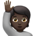 苹果系统里的举手：深色肤色emoji表情