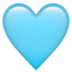 苹果系统里的浅蓝色的心emoji表情
