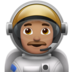 苹果系统里的宇航员：中等肤色emoji表情