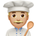 苹果系统里的男厨师：中浅肤色emoji表情