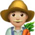 苹果系统里的男农民：中浅肤色emoji表情