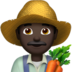 苹果系统里的男农民：深色肤色emoji表情