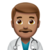 苹果系统里的男保健员：中等肤色emoji表情