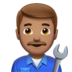 苹果系统里的男机械工：中等肤色emoji表情