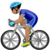 苹果系统里的男子自行车：中等肤色emoji表情