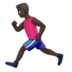 苹果系统里的男子跑步：深色肤色emoji表情