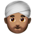 苹果系统里的戴头巾的男士：中等肤色emoji表情