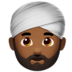 苹果系统里的戴头巾的男人：中等深色肤色emoji表情