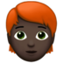 苹果系统里的人物：深色肤色，红发emoji表情