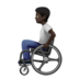 苹果系统里的坐手动轮椅的人：深色肤色emoji表情