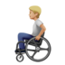苹果系统里的手动轮椅使用者：中浅肤色emoji表情