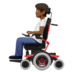 苹果系统里的坐电动轮椅的人：中深色肤色emoji表情