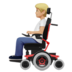 苹果系统里的坐电动轮椅的人：中浅肤色emoji表情