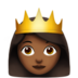 苹果系统里的公主：中黑肤色emoji表情
