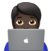 苹果系统里的技术员：深色肤色emoji表情