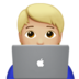 苹果系统里的技术员：中浅肤色emoji表情