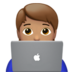 苹果系统里的技术员：中等肤色emoji表情