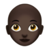 苹果系统里的女人：肤色暗，秃顶emoji表情