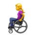 苹果系统里的坐手动轮椅的妇女emoji表情