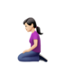 苹果系统里的跪着的女人：浅肤色emoji表情
