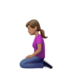 苹果系统里的跪着的女人：中等肤色emoji表情