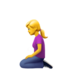 苹果系统里的跪着的女人emoji表情
