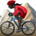 苹果系统里的女子山地自行车：深色肤色emoji表情