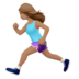 苹果系统里的女子跑步：中等肤色emoji表情