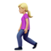 苹果系统里的行走的女人：中浅肤色emoji表情