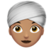 苹果系统里的戴头巾的女人：中等肤色emoji表情