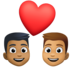 Facebook上的情侣: 男人男人中等-深肤色中等肤色emoji表情