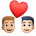 Facebook上的情侣: 男人男人中等-浅肤色较浅肤色emoji表情