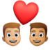 Facebook上的情侣: 男人男人中等-浅肤色中等肤色emoji表情