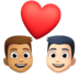 Facebook上的情侣: 男人男人中等肤色较浅肤色emoji表情